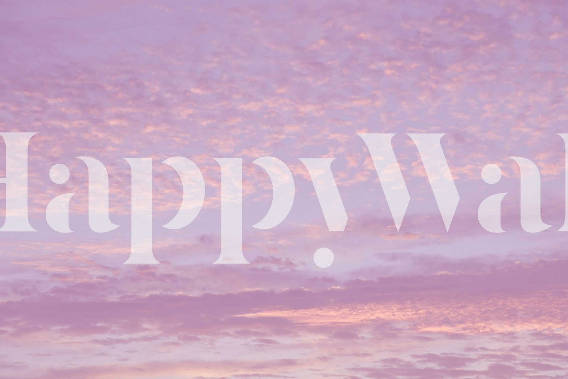 Dreamy Pastel Clouds behang in een kamer