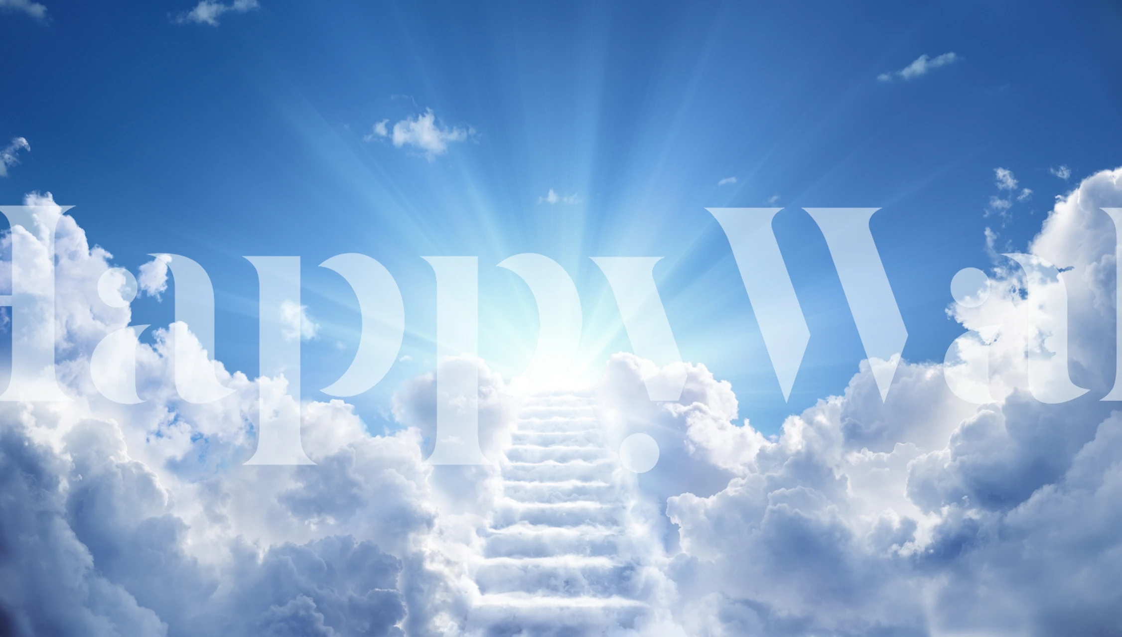 Stairway to the sky wallpaper in a room