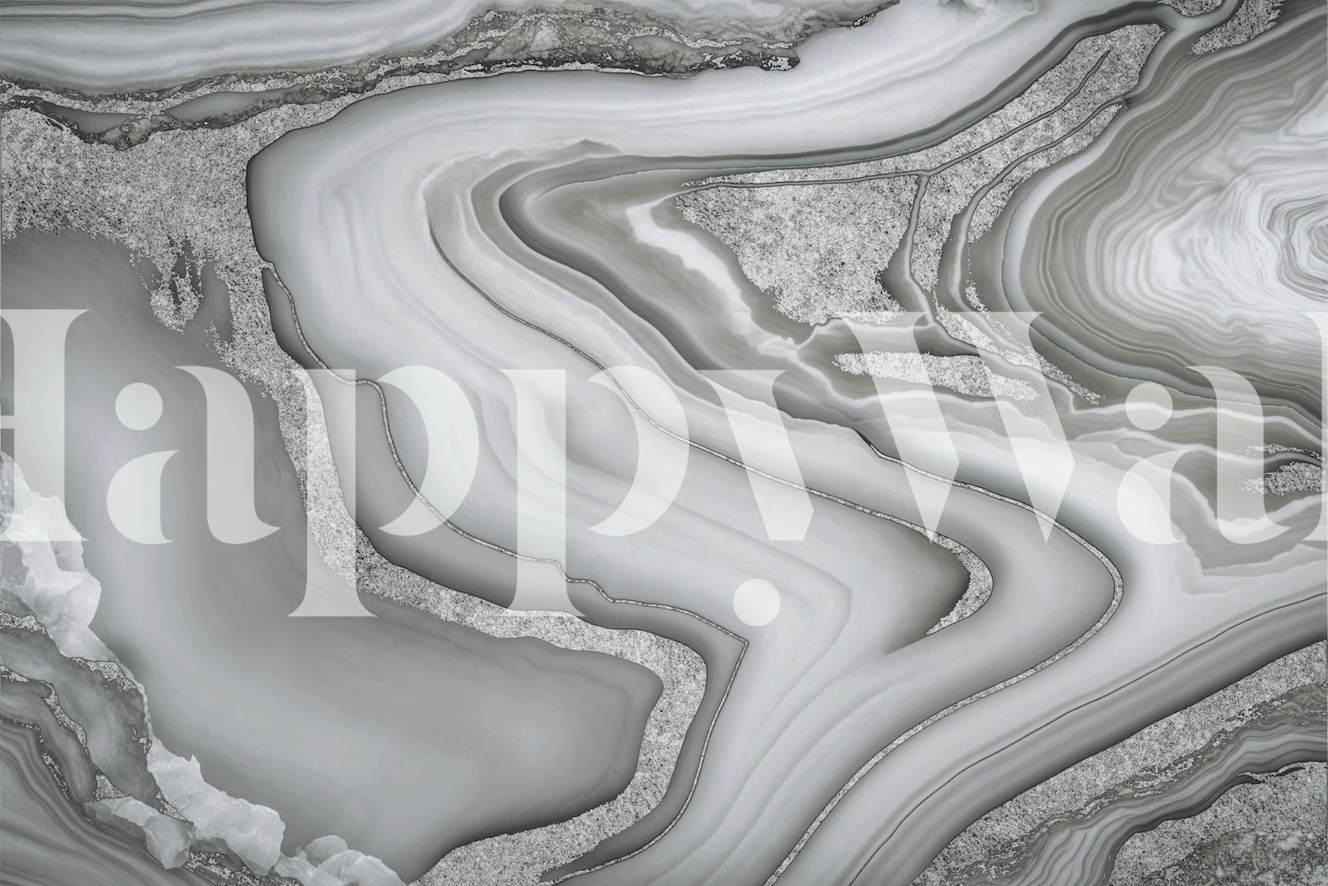 Abstract grey marble patterns with soft swirls wallpaper