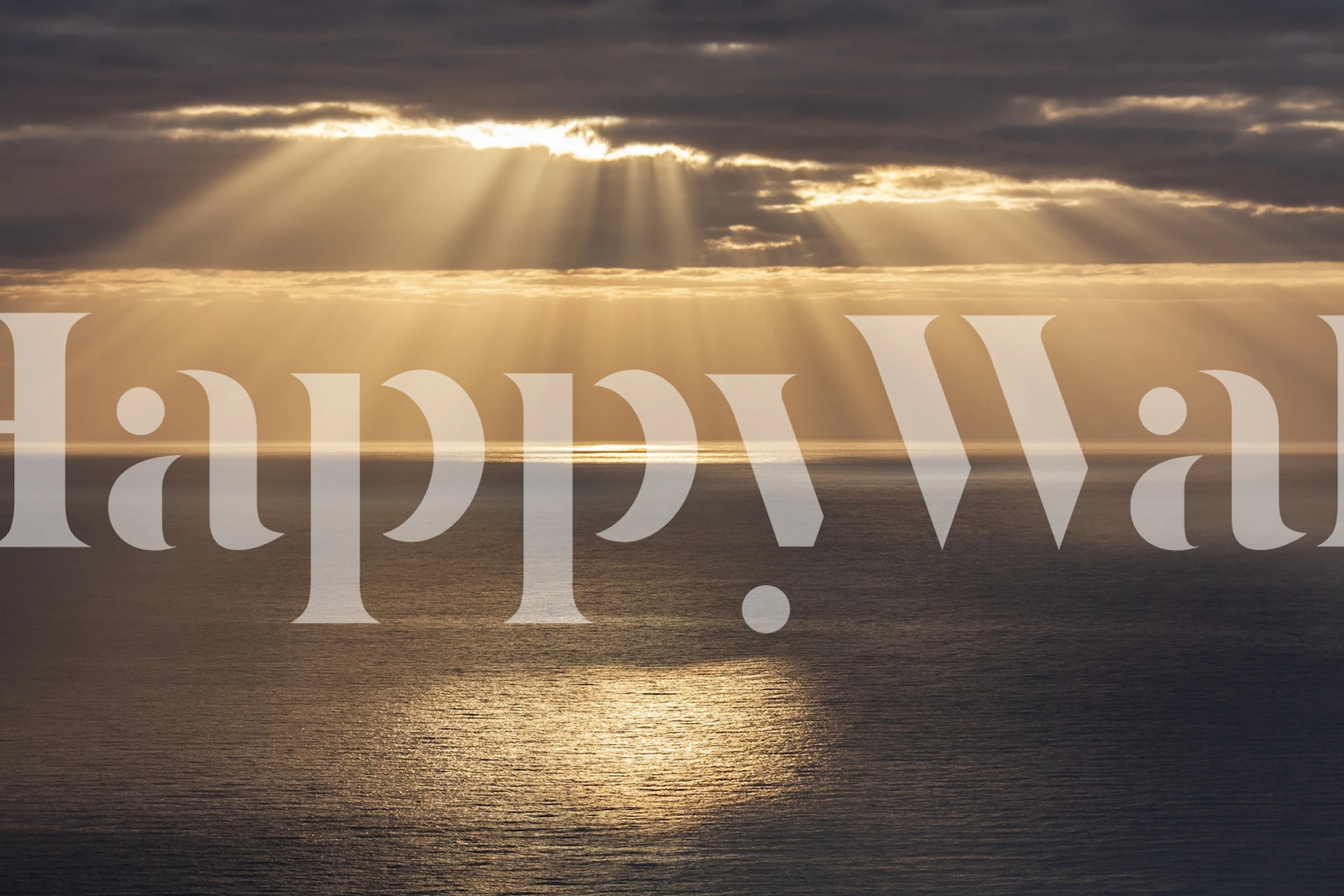 Wallpaper design of morning sun over the sea