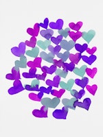 Melting hearts aqua and purple ταπετσαρία