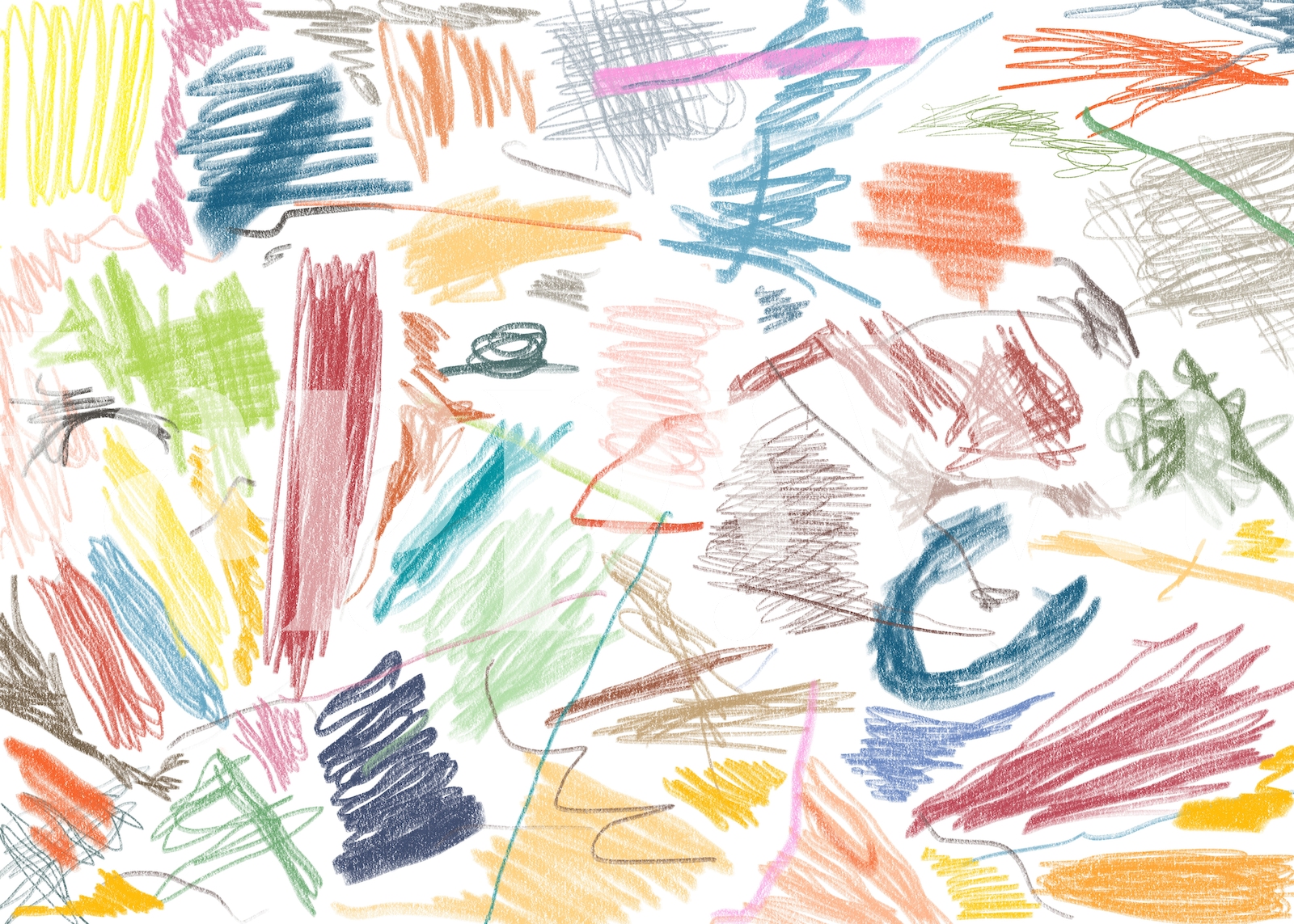 Colorful Abstract Scribble Wallpaper