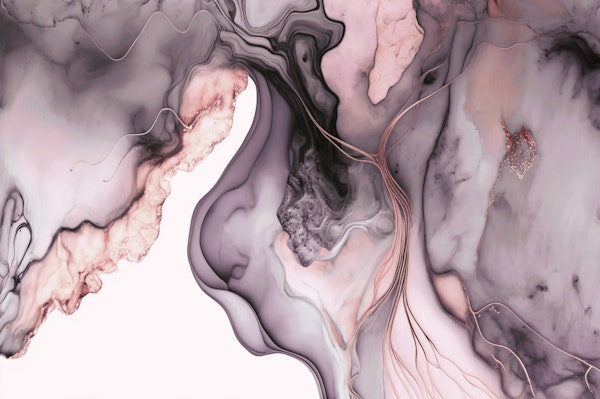 Eclectic Rose Gold Purple Art