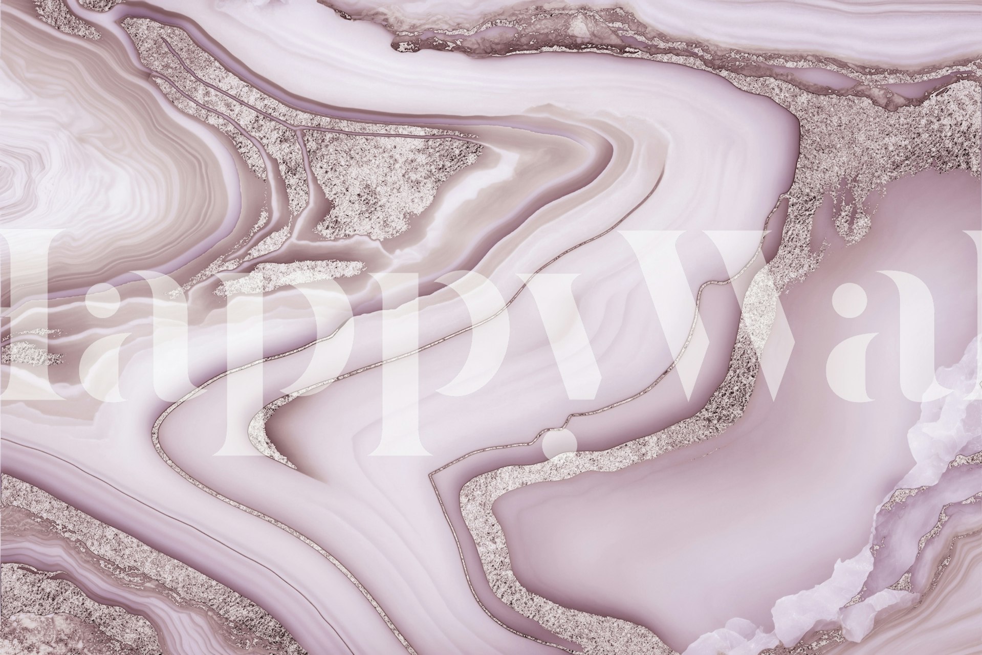 papel de parede Blush Pink Rose Gold Marble em um quarto