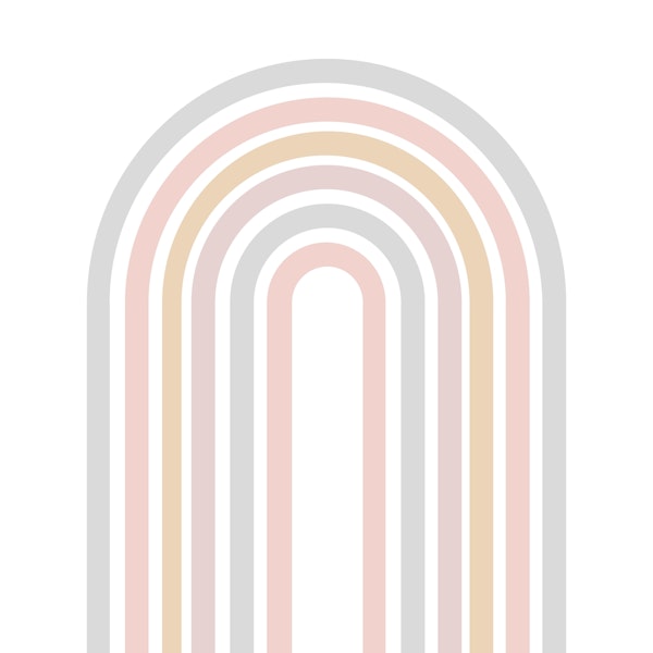 Boho Rainbow Pink and Grey