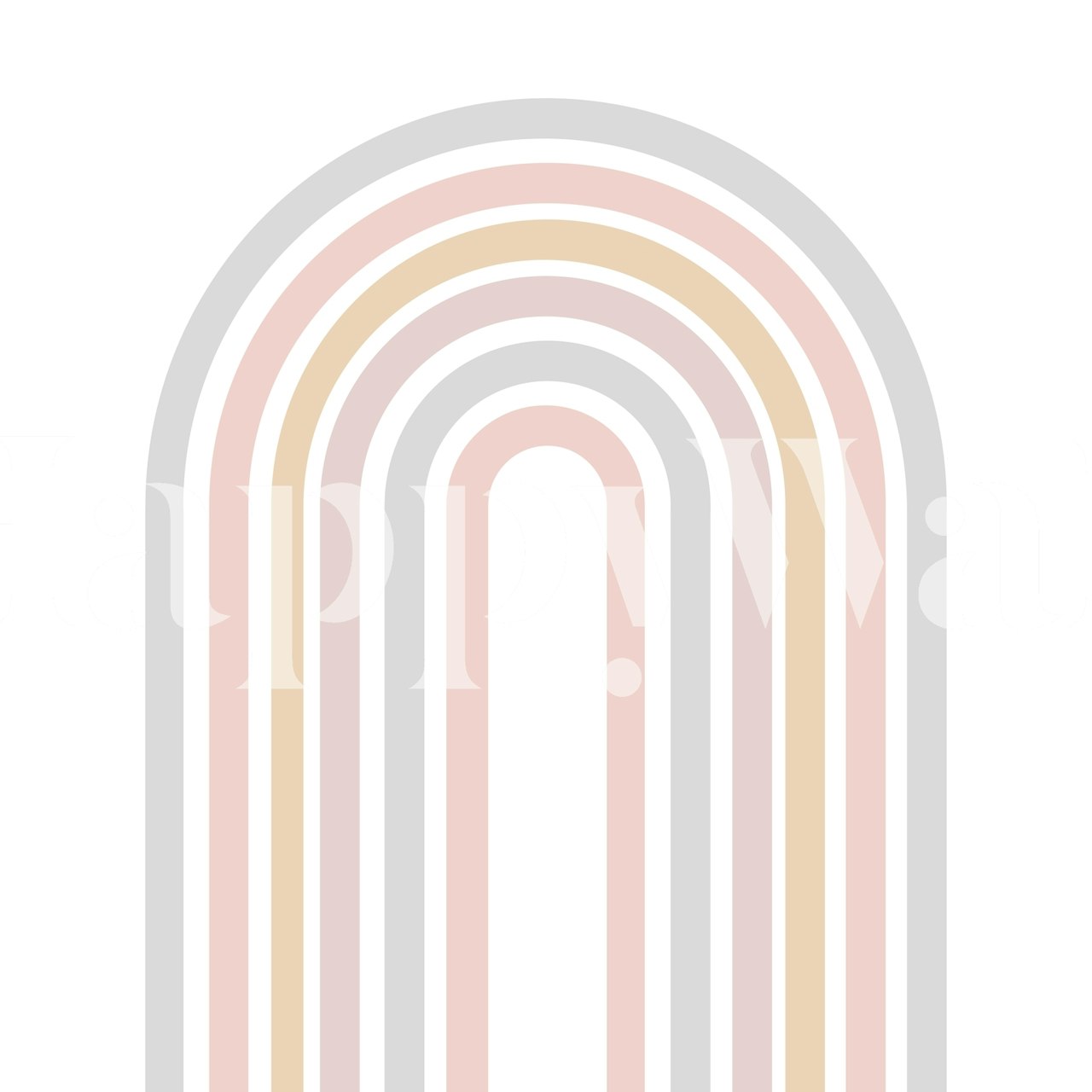 Boho Rainbow Pink and Grey w pokoju