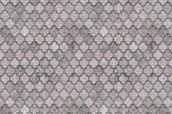 Old Moroccan Tiles Smoke Pink