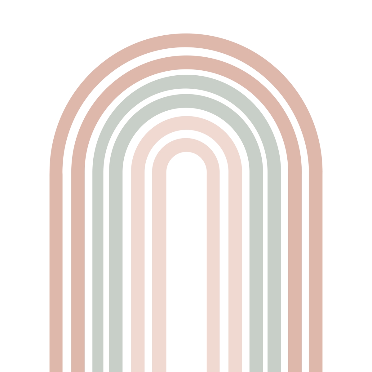 Boho Rainbow Sage Green wallpaper Happywall