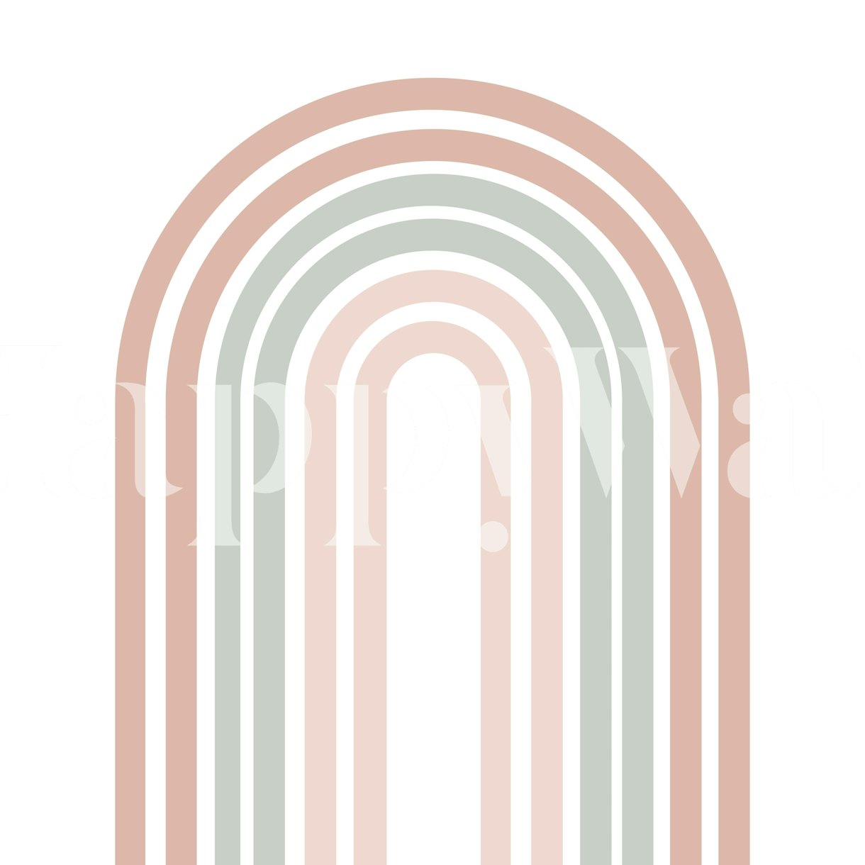 Boho Rainbow Sage Green wallpaper Happywall