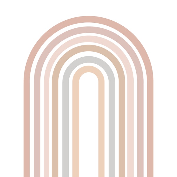 Boho Rainbow Blush Pink