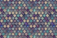 Moroccan Tiles Teal Purple tapete