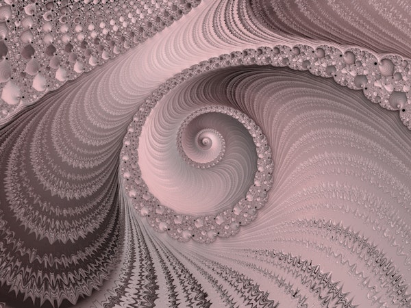 Fractal Rose Gold Blush Pink