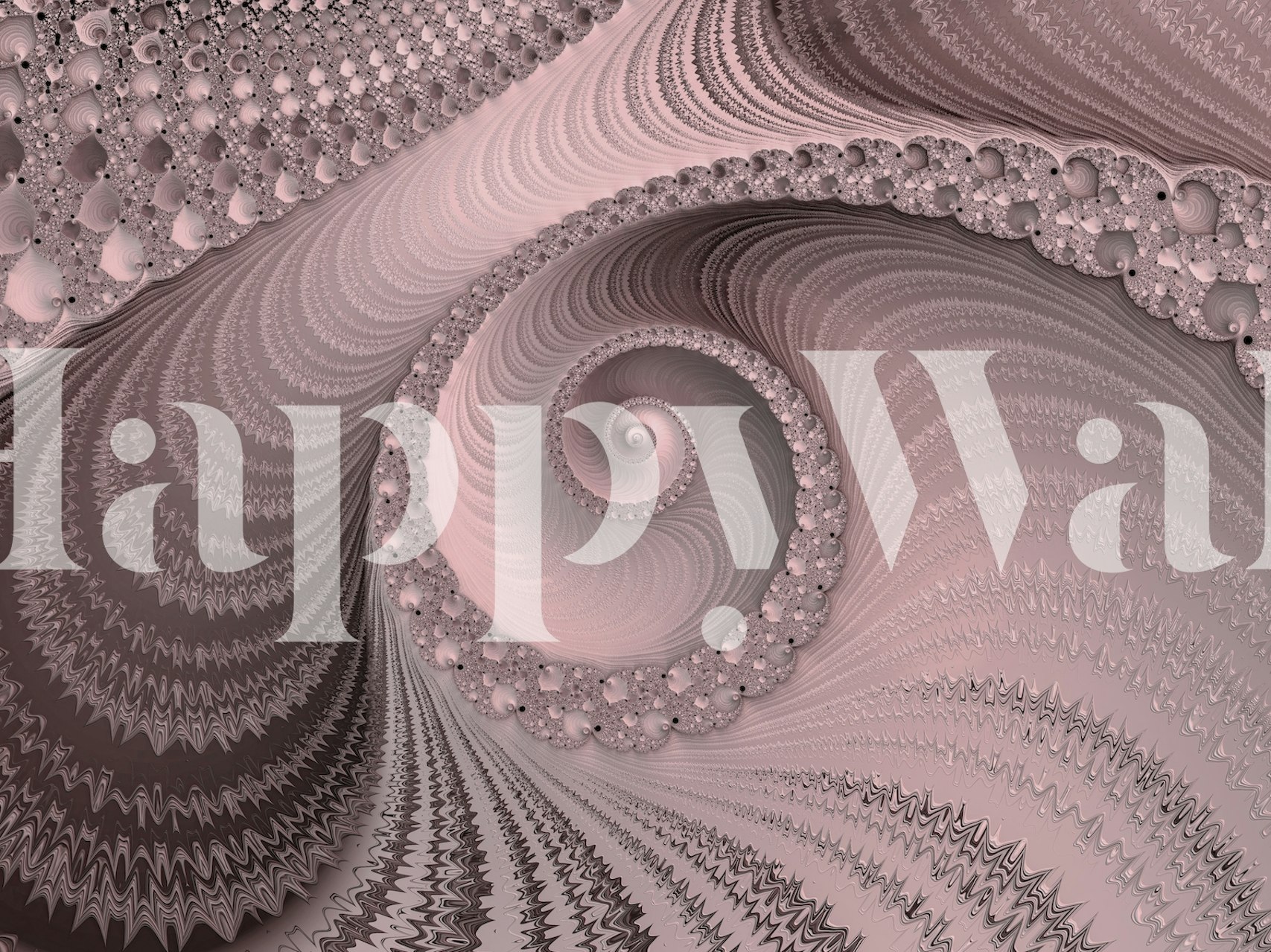 Tapeta Fractal Rose Gold Blush Pink w pomieszczeniu