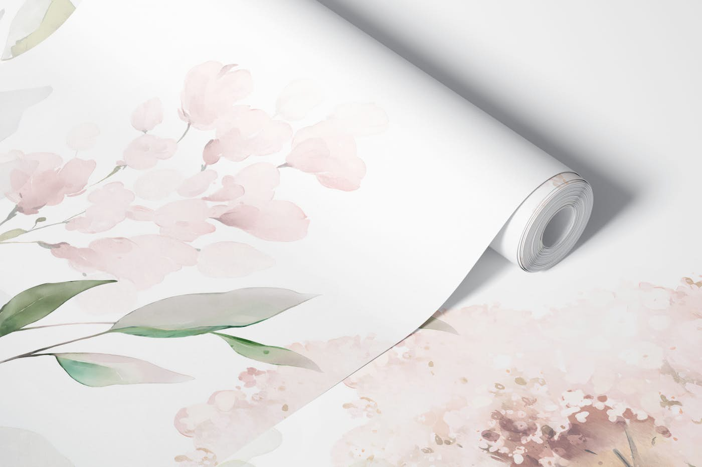 Pastel Peonies Spring Garden wallpaper roll