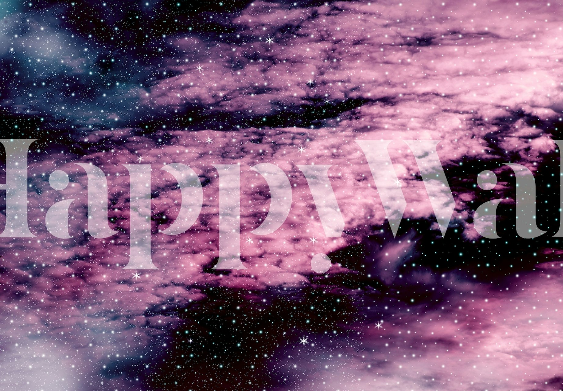 Galaxy nebula clouds in pink and purple tones wallpaper