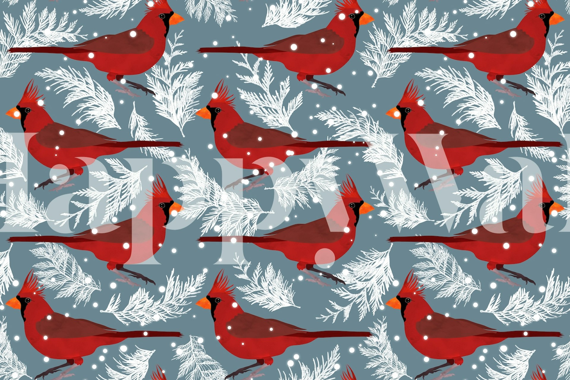 Northern cardinal blue wallpaper | Happywall