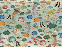 ocean fishes gradient papiers peint