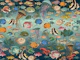 Ocean fishes blue gradient