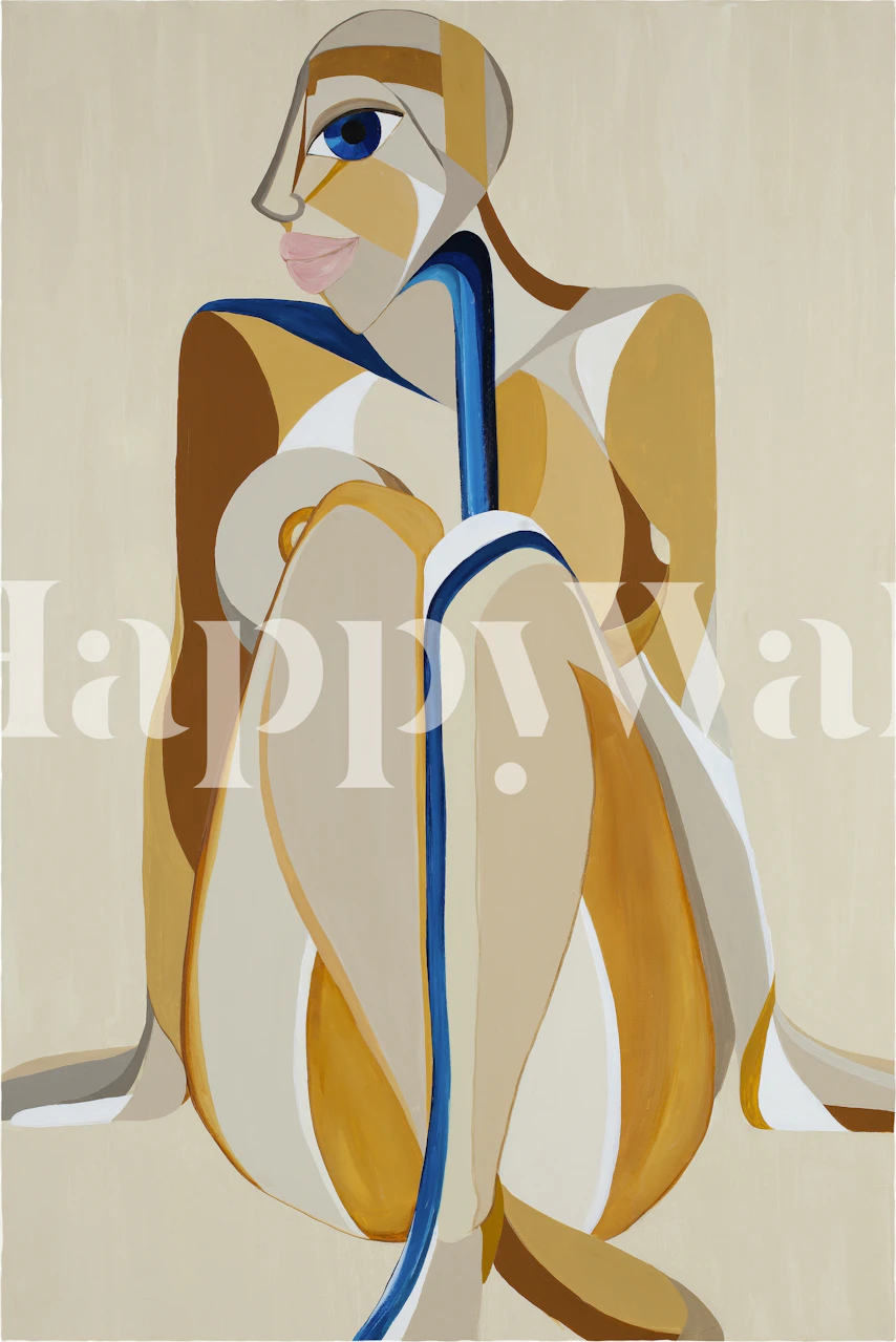 Wet sands and foaming waves wallpaper in a room