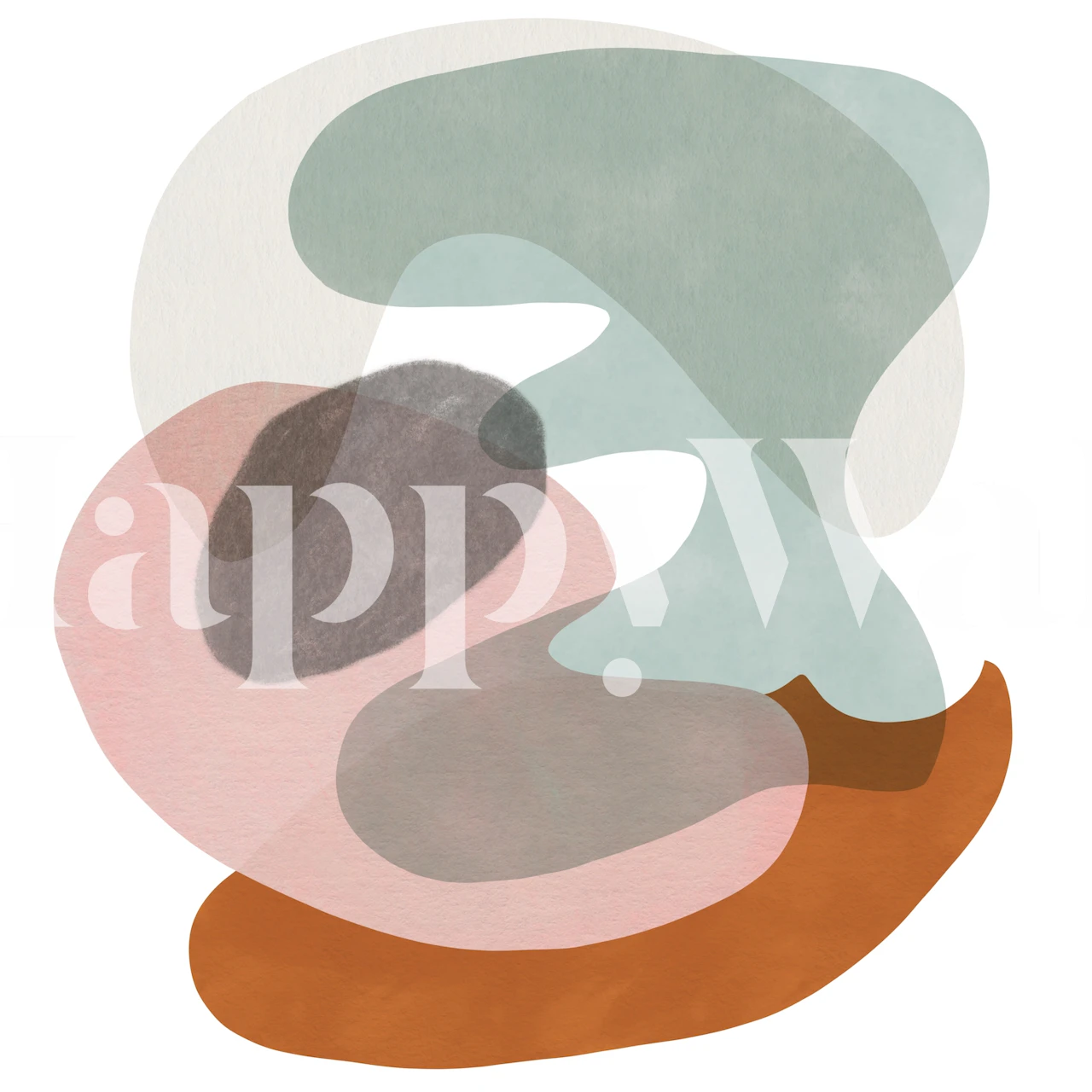 Tapeta Minimalist Abstract Shapes v místnosti