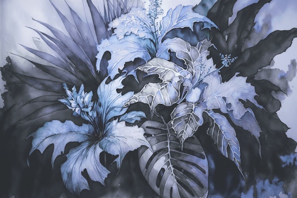 Blue Midnight Jungle