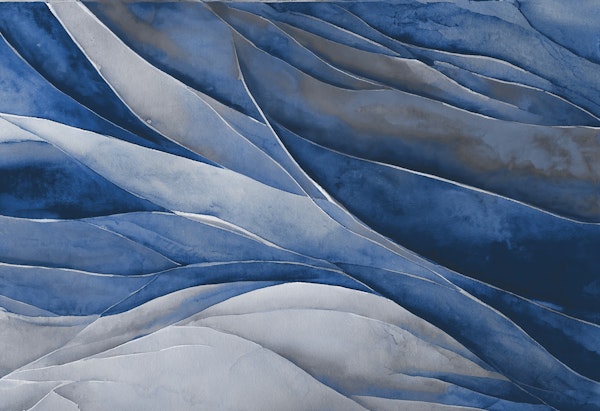 Blue Watercolor Modern Art