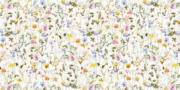 Watercolor Wildflowers Meadow