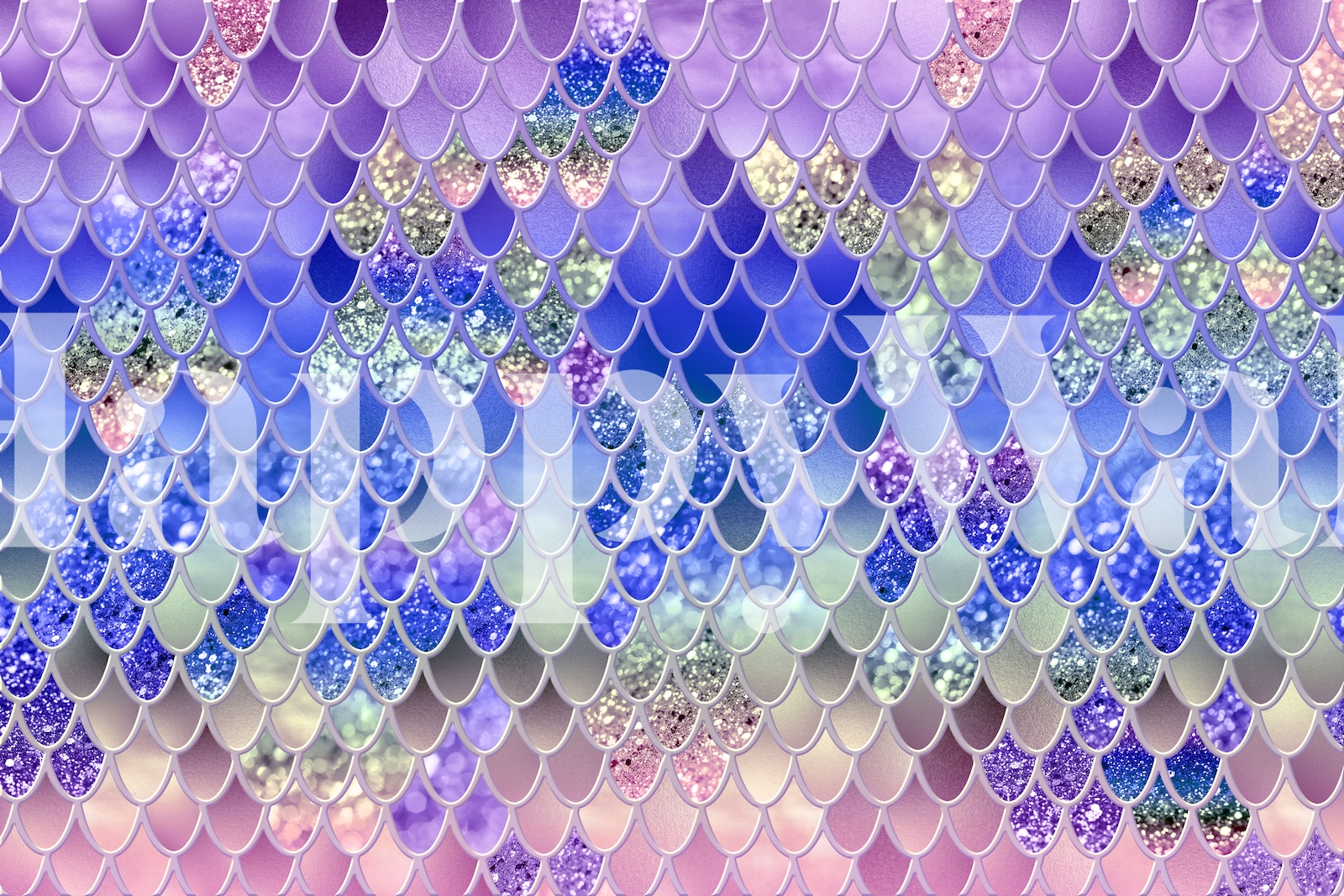 Buy Mermaid Glitter Scales 3A Wallpaper Online | Happywall