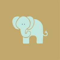 African Animal Modern Elephant tapete