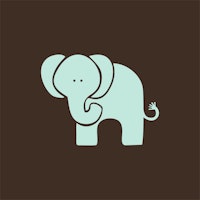 Coffee Wall Mint Elephant tapete