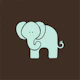 Coffee Wall Mint Elephant