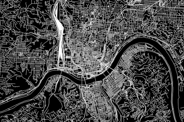Cincinnati Black Map
