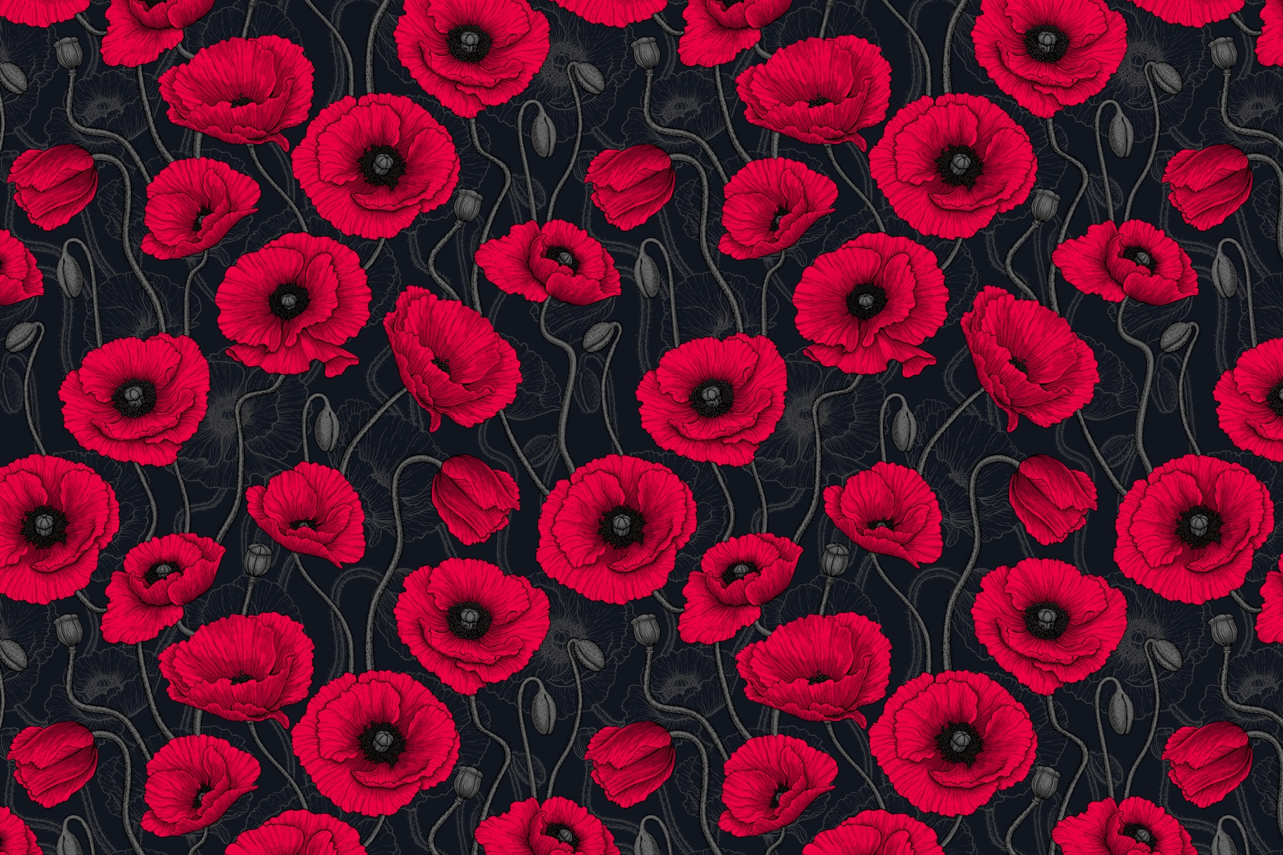 Red Poppies 6 wallpaper - Happywall