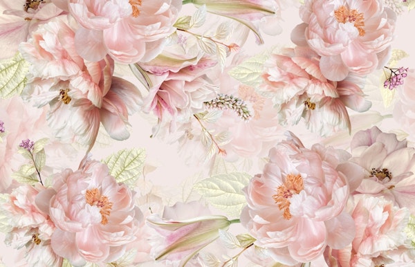 Bold Lush Baroque Summer Peonies Garden