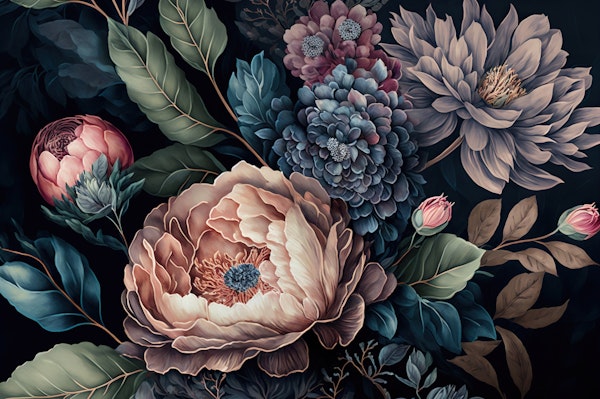 Moody Baroque Large Flowers