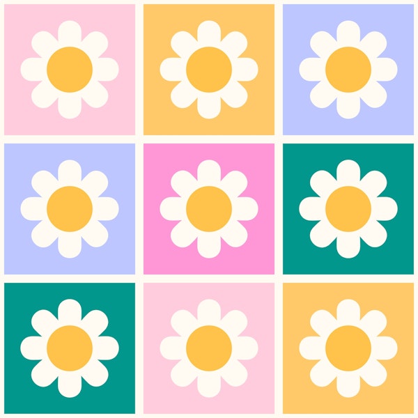 Pastel Daisy Granny Square