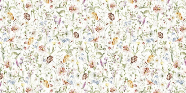 Watercolor Wild Flowers Meadow