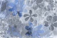 Blue Flower Mixed Media Art tapete