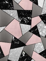 Black White Blush Geometric 1 tapet