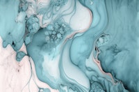 Ocean Wave Eclectic Teal Art tapete