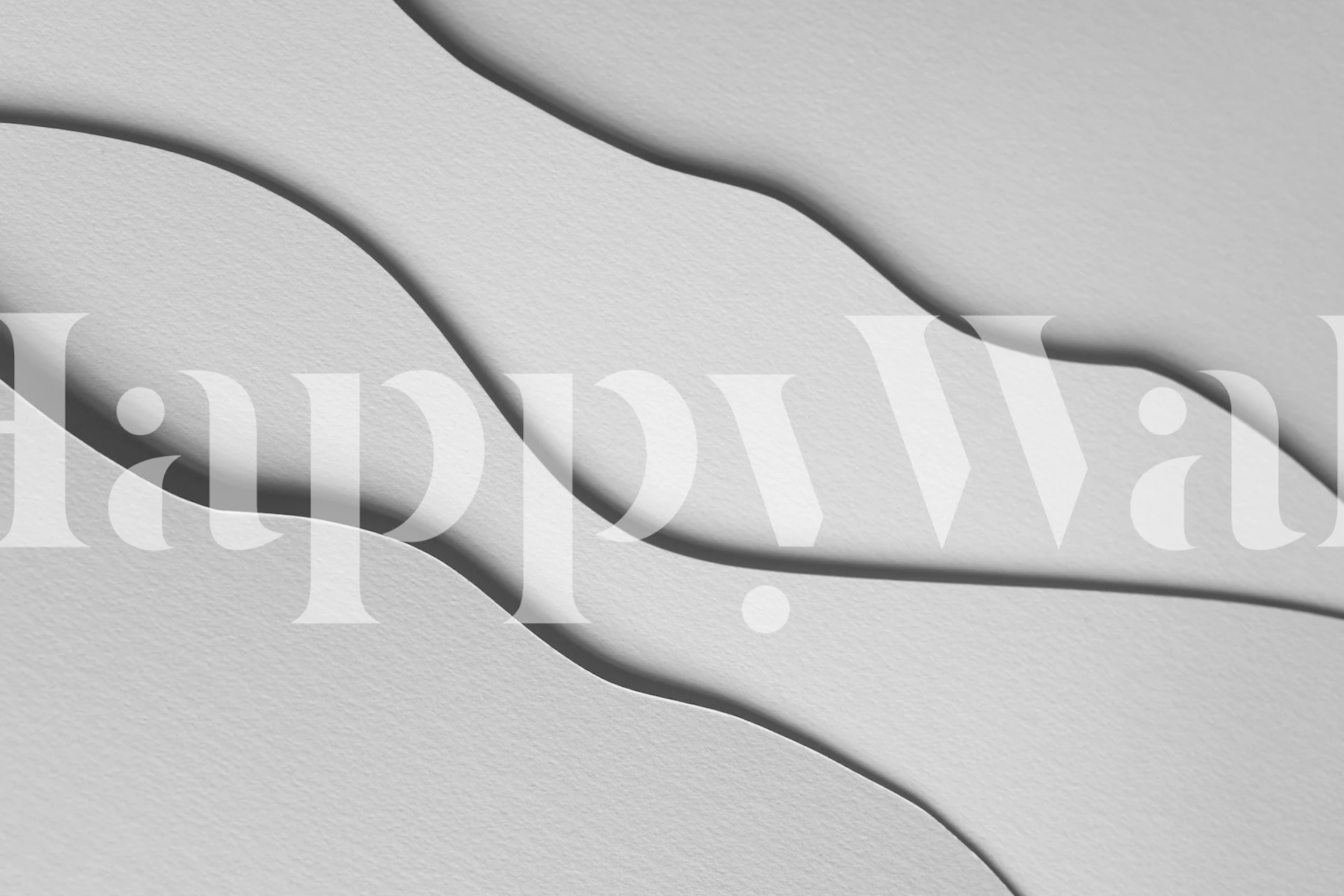 Textured waves in white tones wallpaper