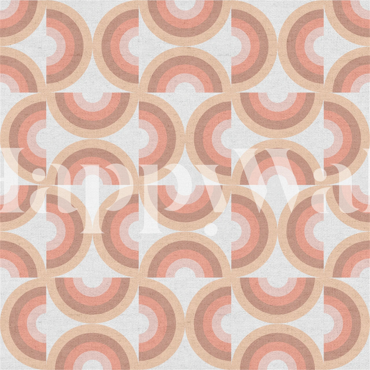Pastel rainbow pattern with circular shapes in soft colors wallpaper