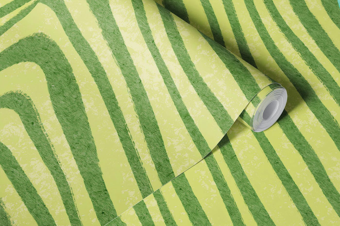 Trippy Waves Blue Green wallpaper roll