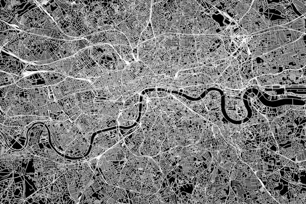 London Black Map
