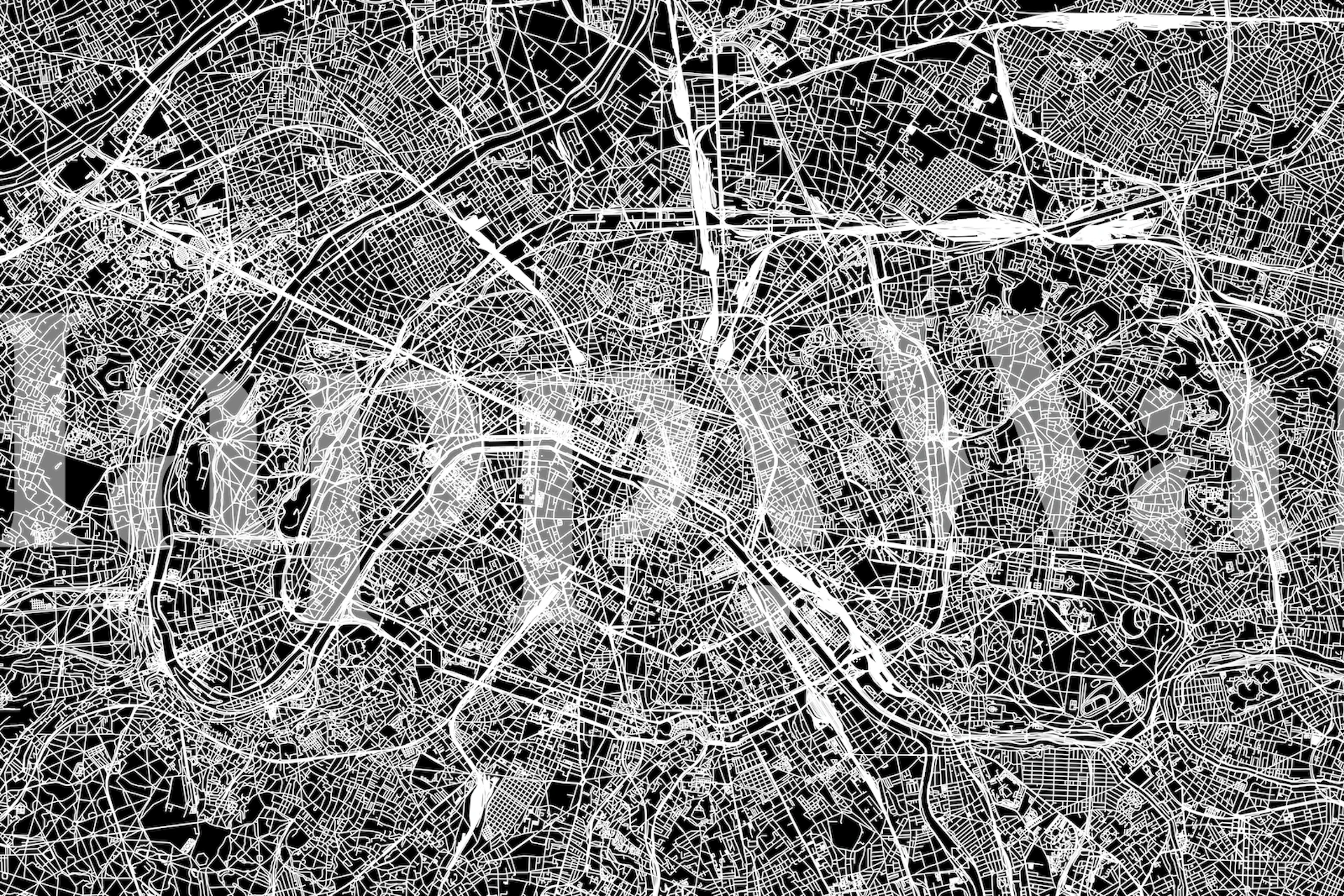 Black and white intricate map lines wallpaper