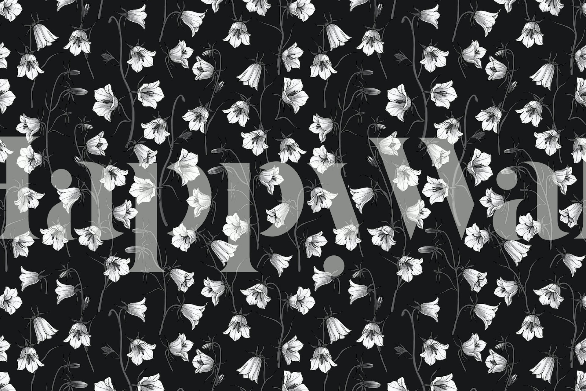 Μονόχρωμη τοιχογραφία τοίχου με σχέδιο καμπάνα για διακόσμηση σπιτιού