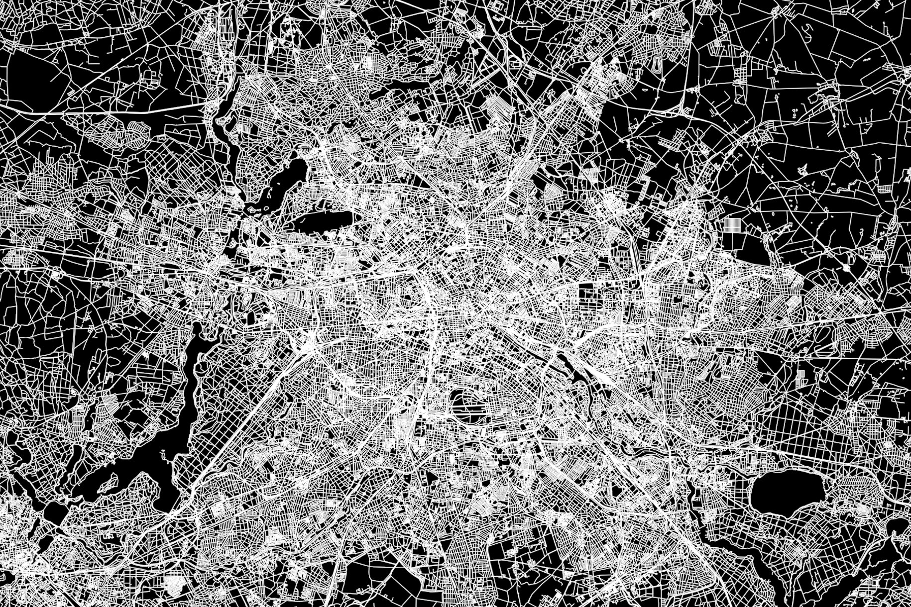 Berlin Black Map Wallpaper Buy Online Happywall