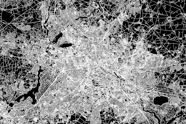 Berlin Black Map