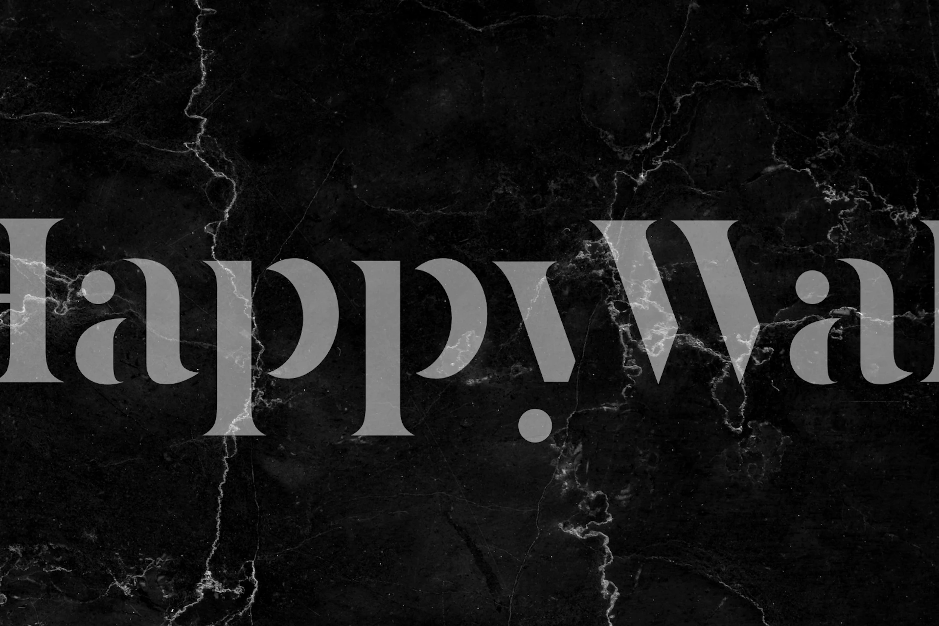 Black marble wallpaper with white vein patterns, modern style