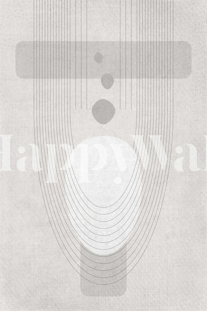 Abstract geometric lines in muted tones on wallpaper